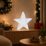 3D Kalėdų žvaigždė 50 LED &Scaron;alta balta 55 x 53,5 x 10 cm