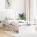 Lovos rėmas su saugojimu ir nugara Balta 75 x 190 cm