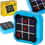 Apskritimas kryžius kryžius elektroninis galvosūkių žaidimas tic tac toe ne&scaron;iojamoji konsolė mėlyna