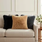 Pagalvėlės užvalkalas 2 pcs HEERLEN Taupe 35 x 35 cm PV pūkinis