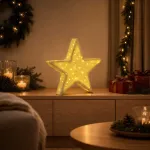 3D Kalėdų žvaigždė 50 LED &Scaron;ilta balta 55 x 53,5 x 10 cm