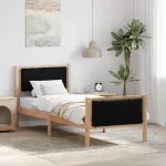 Lovos rėmas Ruda ir juoda 75 x 190 cm Pu&scaron;ies masyvas