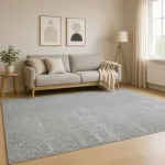 Kilimas Pilka 190 x 300 cm 100% poliesteris 3 mm Plaunamas