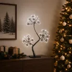 S formos LED kalėdinė eglutė 2 vnt. Juoda 18 x 18 x 45 cm