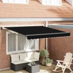 I&scaron;traukiama markizė Juoda 350 x 250 cm Poliesteris ir aliuminis