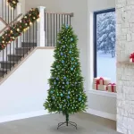 Kalėdų eglutė su 300 LED s stovu Žalia 240 cm PE