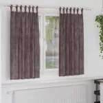 Aksominio tipo užuolaidos 2 pcs Ruda 175 x 140 cm Aksomas