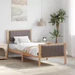 Lovos rėmas Ruda ir taupe 75 x 190 cm Pu&scaron;ies masyvas