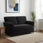 Dvita&scaron;kė sofa Juoda 158 x 83 x 95 cm Aksomas