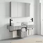 Vonios spintos komplektas 4 pcs Pilka Sonoma
