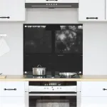 Virtuvės atbraila Juoda 70 x 60 cm grūdintas stiklas