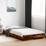 Lovos rėmas su LED Dūminio ąžuolo 80 x 200 cm Apdirbta mediena
