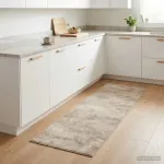 Virtuvės kilimas Smėlio betonas 150 x 45 cm 100% poliamidas