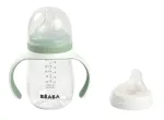 Mokomoji gertuvė BEABA 2 viename, 210 ml, &scaron;alavijo žalia