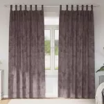 Aksominio tipo užuolaidos 2 pcs Ruda 225 x 140 cm Aksomas
