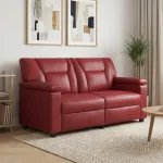 Sofa Vyno raudona 171 x 85 x 93 cm Dirbtinė oda