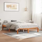 Lovos rėmas be čiužinio, va&scaron;ko ruda, 140x200cm, pu&scaron;is