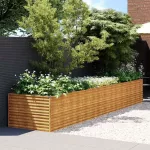 Auk&scaron;tas sodo lovelis, 479x100x69cm, Corten plienas