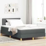 LED Čiužinio Lova Tamsiai pilka 120 x 200 cm audinys