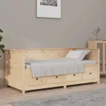 Dieninė lova be čiužinio 75x190 cm Pu&scaron;ies masyvo