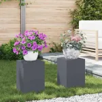 Augalų stovas 2 pcs Antracitas 24 x 24 x 35 cm Plienas
