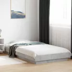 Lovos rėmas su LED Betono pilka 80 x 200 cm Apdirbta mediena