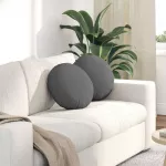 Sėdynių pagalvėlės 2 pcs Tamsiai pilka &Oslash;40 x 13 cm audinys