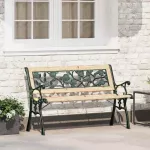 Sodo suolas su pagalve Ruda 116 x 54 x 73 cm Medis