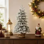 Mini Kalėdų medis 60 cm PVC ir PE Žalia ir balta