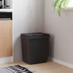 Dviguba &scaron;iuk&scaron;liadėžė, antracito spalvos, 2x25l
