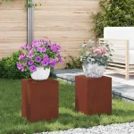 Augalų stovas 2 pcs Rūdijanti 24 x 24 x 35 cm