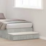 Lovos stalčiai su stalčių Betono pilka 80 x 36,5 x 16,5 cm