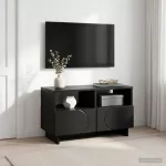 Televizoriaus stovas 60 x 34.5 x 40 cm Juoda Apdirbta mediena