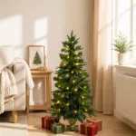 Mini Kalėdų medis 120 cm 100 LED &Scaron;ilta balta PVC ir PE Žalia
