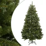 Dirbtinė eglutė su &scaron;arnyrinėmis &scaron;akomis/stovu, žalia, 300cm