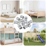 Cilindrinė veržlė 3462 pcs Sidabro M6 x 13 mm Geležis