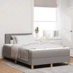 LED Čiužinio Lova su galvūgalio Taupe 120 x 200 cm audinys