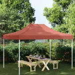 Proginės palapinės stogas, terakota spalvos, 4,5x3m, 270 g/m&sup2;