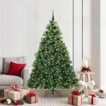 Dirbtinė Kalėdų eglutė su 300 LED Žalia 210 cm PE ir PVC