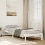 Lovos rėmas be čiužinio, baltas, 90x210cm, pu&scaron;is, itin ilgas
