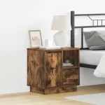 &Scaron;alia lovos spintelė Rūkyta ąžuolas 50 x 34,5 x 50 cm