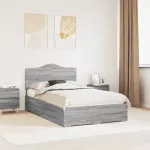 Lovos rėmas Pilkas Sonoma 135 x 190 cm Apdirbta mediena