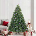 Dirbtinė Kalėdų eglutė su 300 LED Žalia 210 cm PE ir PVC