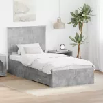 Lovos rėmas Betono pilka 90 x 200 cm Apdirbta mediena
