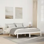 Lovos rėmas be čiužinio, baltas, 140x210cm, pu&scaron;is, itin ilgas