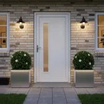 Sodo vazonas su LED 2 vnt. Sidabrinė 50 x 60 x 48 cm
