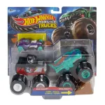 Hot Wheels Monster Trucks rinkinys su rampa &ndash; 2 džipai ir automodeliukas
