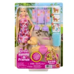 Barbie rinkinys &bdquo;Walk and Potty&ldquo; &ndash; lėlė &bdquo;Malibu&ldquo; su vaik&scaron;tančiu &scaron;uniuku