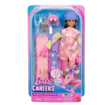 Barbie lėlė snieglentininkė su spalvą keičiančia snieglente