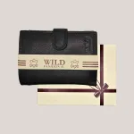Talpi vyri&scaron;ka odinė piniginė Wild - juoda